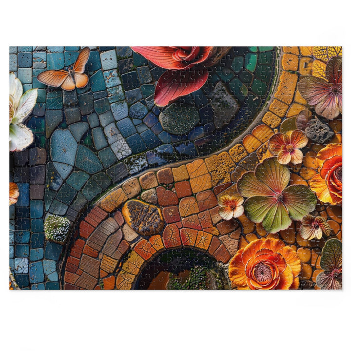 Spiraling Floral Mosaic - Jigsaw Puzzle (100, 252, 500, 1000 pieces) - Puzzle - g(0D·IO) - 20.5" × 15" (500 pcs) - -