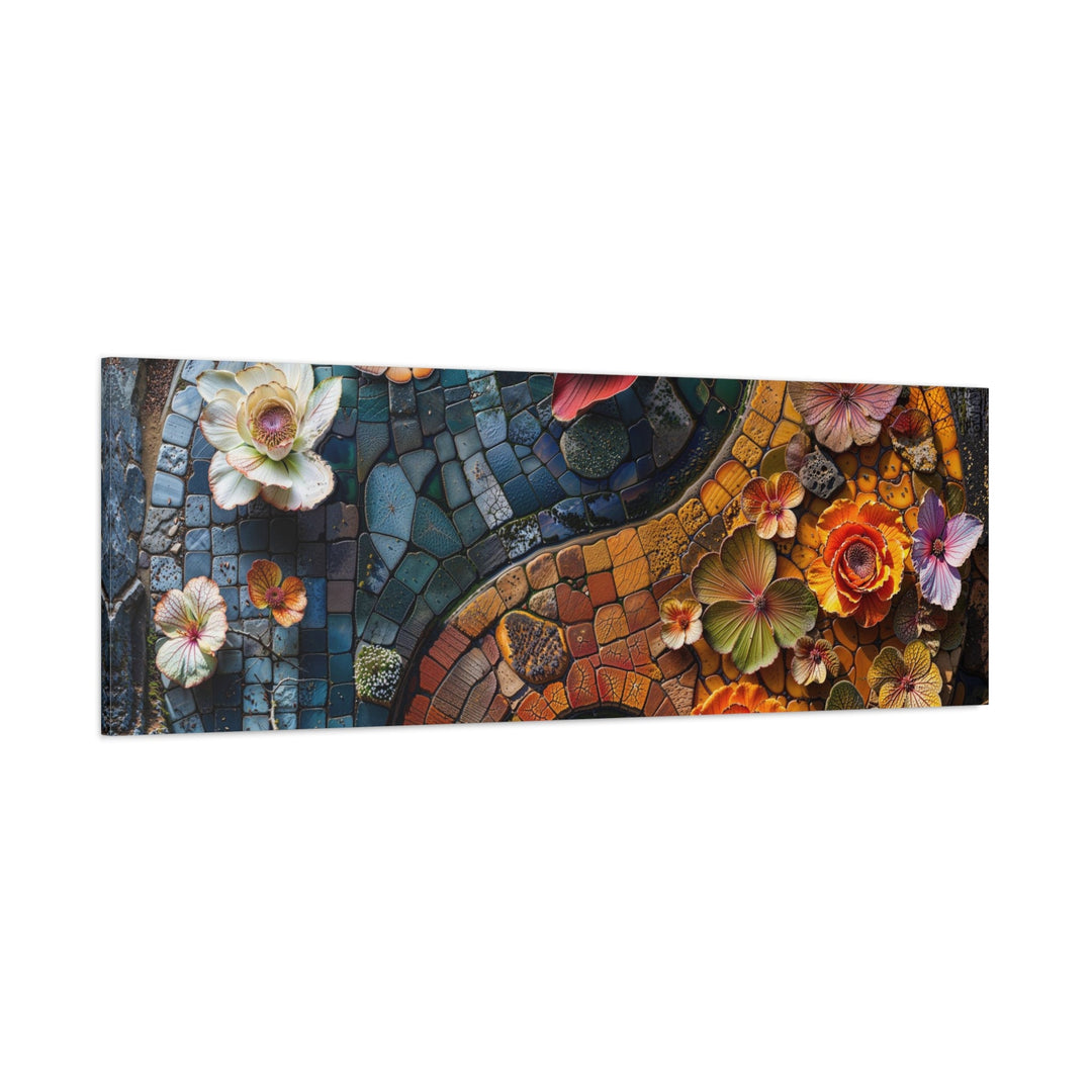 Spiraling Floral Mosaic - Matte Canvas Print 1.25" - Canvas - g(0D·IO) - 36" x 36" - 1.25" -