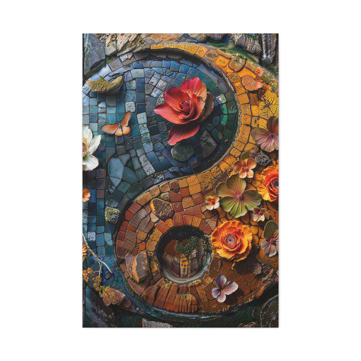 Spiraling Floral Mosaic - Matte Canvas Print 1.25" - Canvas - g(0D·IO) - 32″ x 48″ (Vertical) - 1.25" -