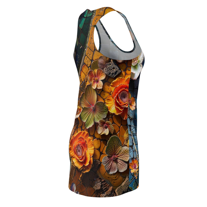 Spiraling Floral Mosaic - Racerback Dress - All Over Prints - g(0D·IO) - XS - -