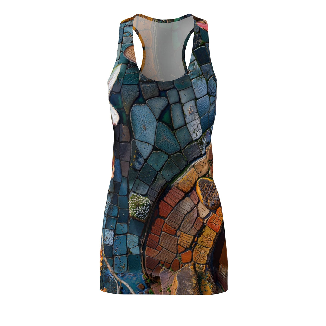 Spiraling Floral Mosaic - Racerback Dress - All Over Prints - g(0D·IO) - XS - -