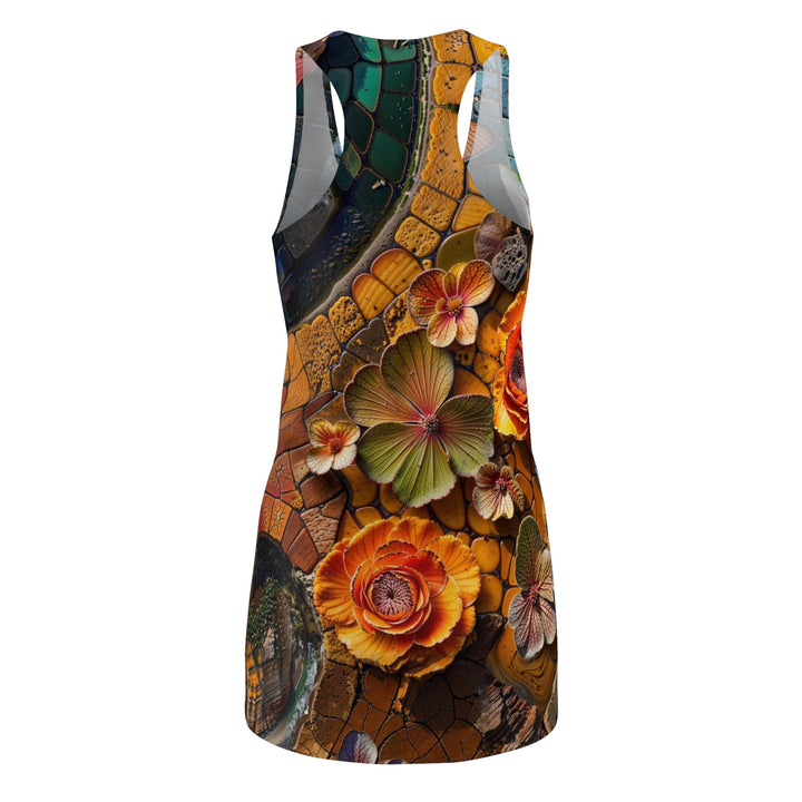 Spiraling Floral Mosaic - Racerback Dress - All Over Prints - g(0D·IO) - XS - -