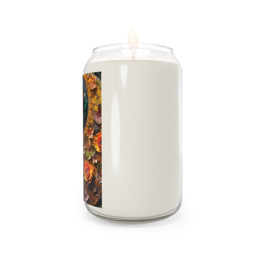 Spiraling Floral Mosaic - Scented Candle - Home Decor - g(0D·IO) - Vanilla Bean - 13.75oz -