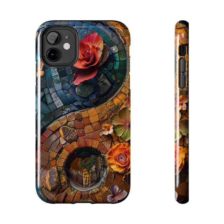 Spiraling Floral Mosaic - Tough Phone Case - Phone Case - g(0D·IO) - iPhone 11 - -