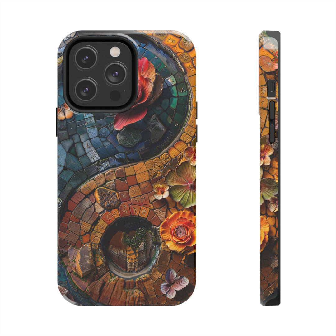Spiraling Floral Mosaic - Tough Phone Case - Phone Case - g(0D·IO) - iPhone 14 Pro Max - -