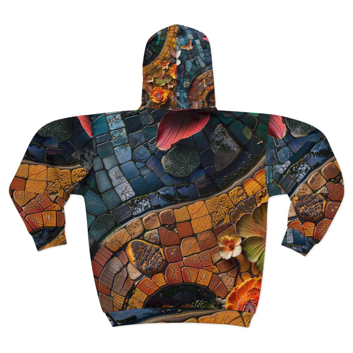 Spiraling Floral Mosaic - Unisex Zip Hoodie - All Over Prints - g(0D·IO) - XS - -