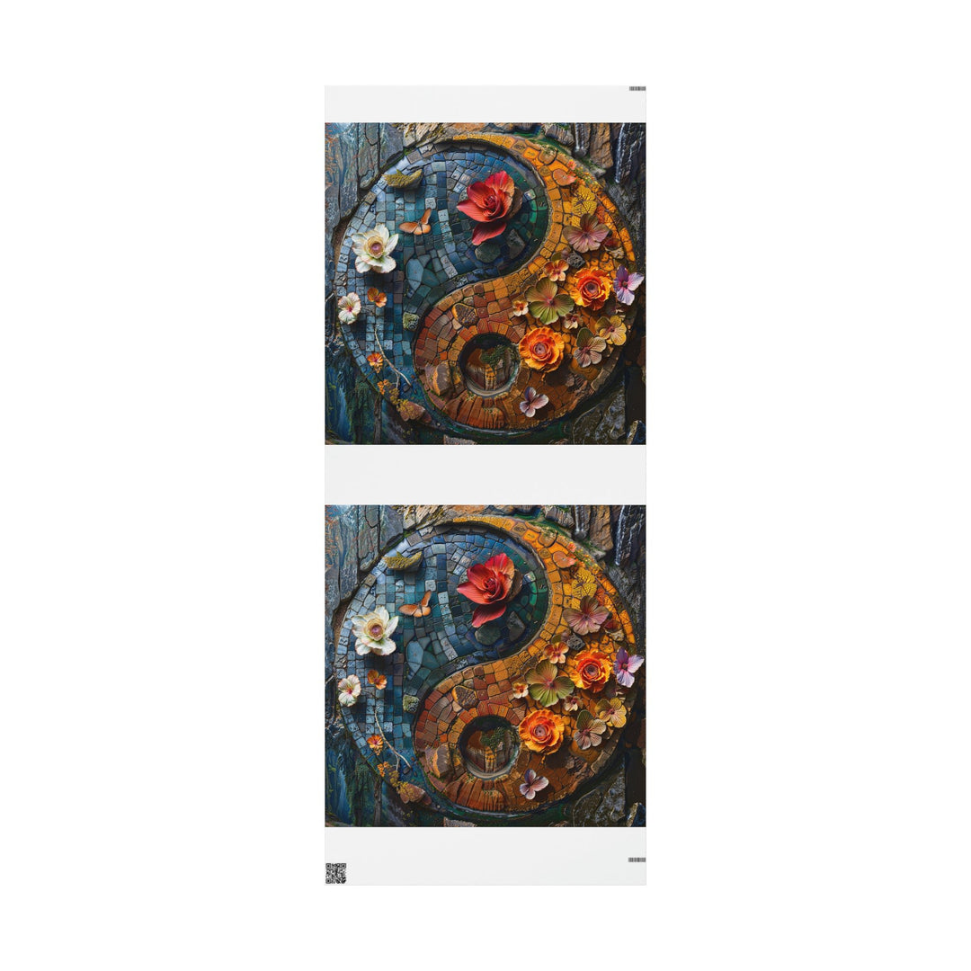 Spiraling Floral Mosaic - Wrapping Paper - Home Decor - g(0D·IO) - 30'' x 72'' - Matte -