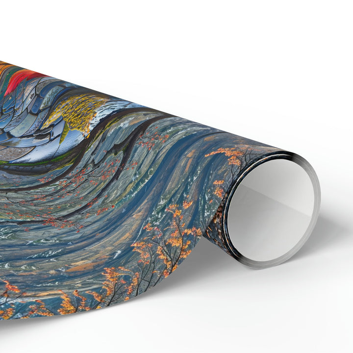 Spiraling Floral Mosaic - Wrapping Paper - Home Decor - g(0D·IO) - 30" x 180" - Matte -