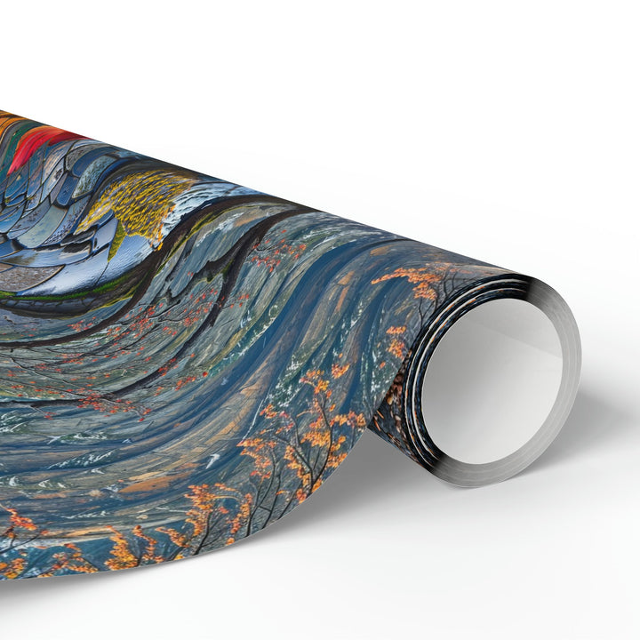Spiraling Floral Mosaic - Wrapping Paper - Home Decor - g(0D·IO) - 30" x 180" - Matte -