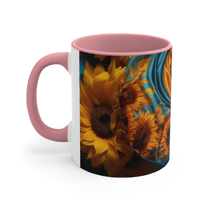 Sunflower Satin Swirl - Accent Coffee Mug - Mug - g(0D·IO) - Pink - 11oz -