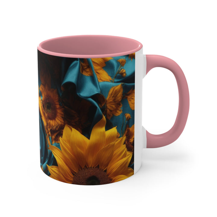 Sunflower Satin Swirl - Accent Coffee Mug - Mug - g(0D·IO) - Pink - 11oz -