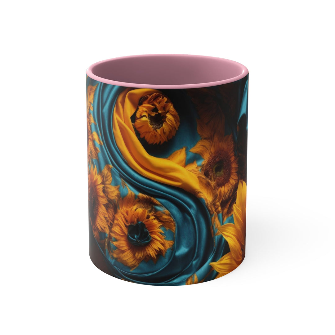 Sunflower Satin Swirl - Accent Coffee Mug - Mug - g(0D·IO) - Pink - 11oz -