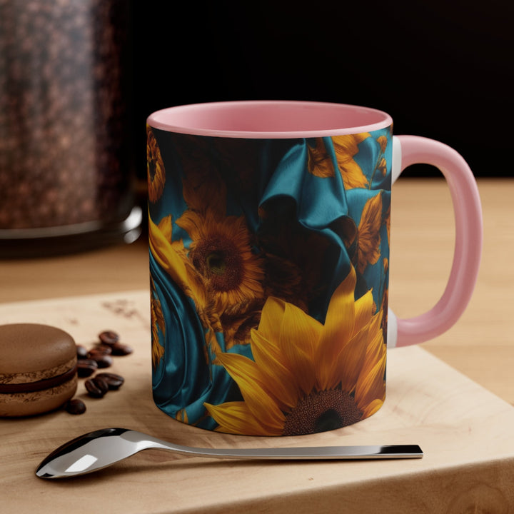 Sunflower Satin Swirl - Accent Coffee Mug - Mug - g(0D·IO) - Pink - 11oz -