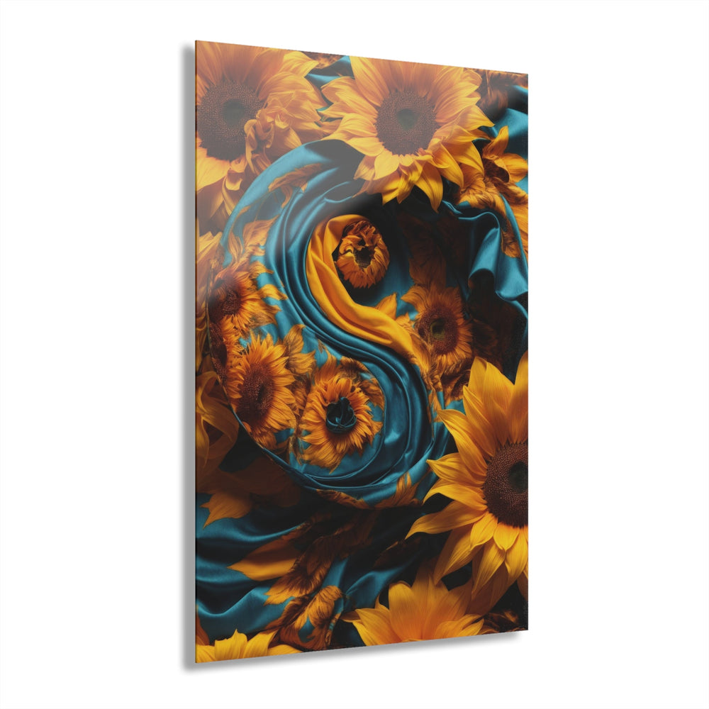 Sunflower Satin Swirl - Acrylic Prints (French Cleat Hanging) - Home Decor - g(0D·IO) - 24" x 36" (Vertical) - 0.25'' -
