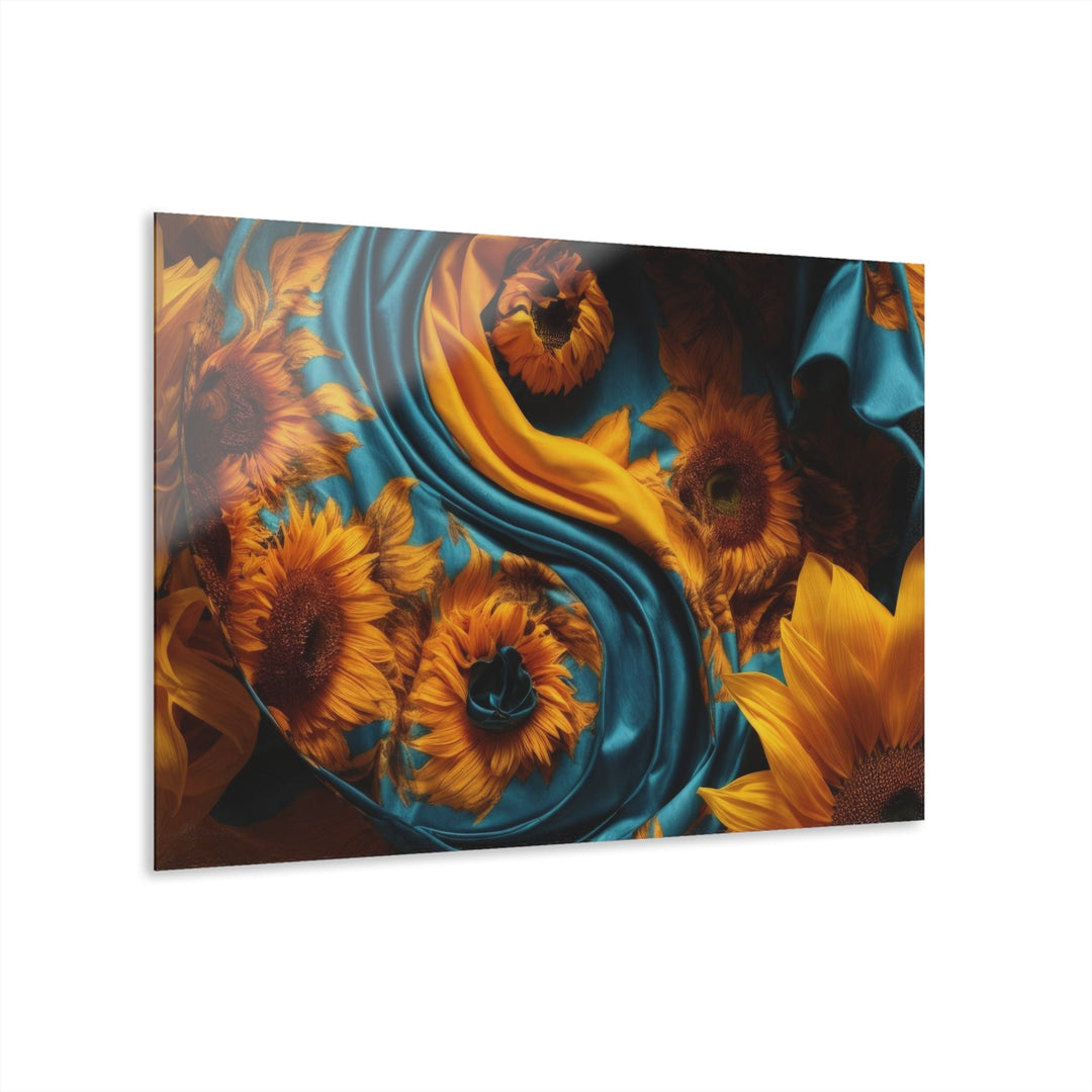 Sunflower Satin Swirl - Acrylic Prints (French Cleat Hanging) - Home Decor - g(0D·IO) - 36" x 24" (Horizontal) - 0.25'' -