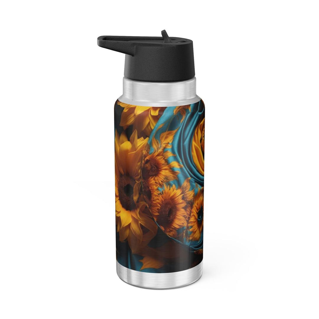 Sunflower Satin Swirl - Gator Tumbler 32oz - Mug - g(0D·IO) - Silver - 32oz -