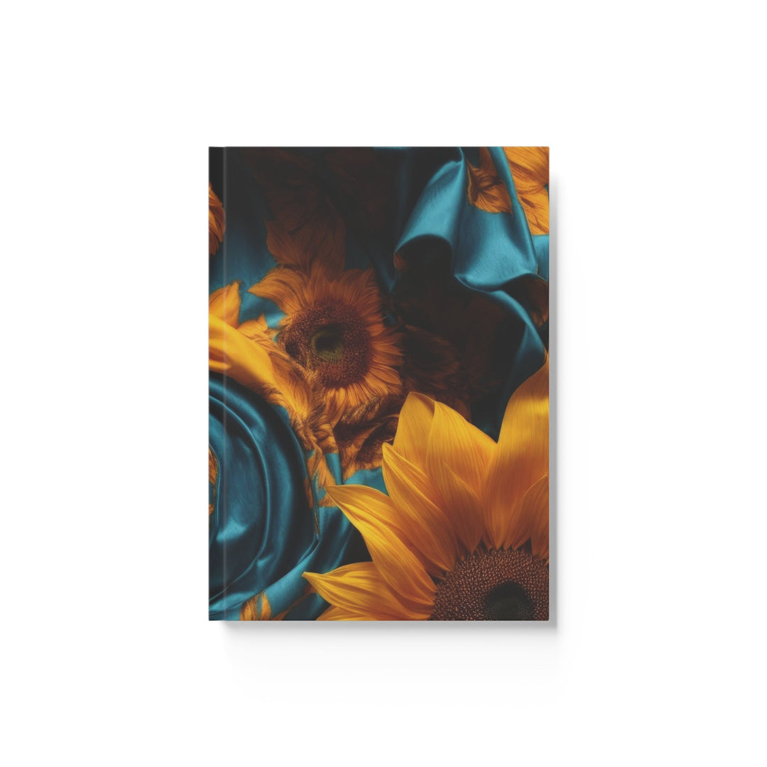 Sunflower Satin Swirl - Hard Backed Journal - Paper products - g(0D·IO) - Ruled line - A5 - White