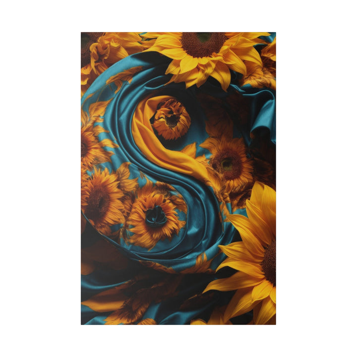 Sunflower Satin Swirl - Matte Canvas - Canvas - g(0D·IO) - 32″ x 48″ (Vertical) - 0.75'' -