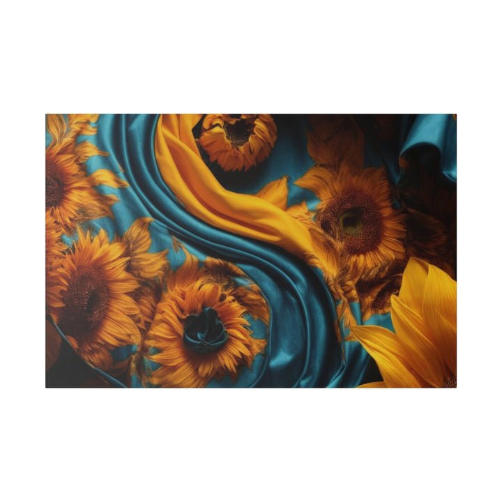 Sunflower Satin Swirl - Matte Canvas - Canvas - g(0D·IO) - 48″ x 32″ (Horizontal) - 0.75'' -