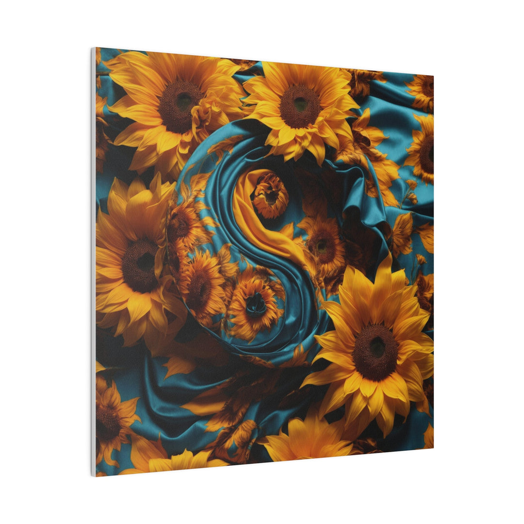 Sunflower Satin Swirl - Matte Canvas - Canvas - g(0D·IO) - 32" x 32" (Square) - 0.75'' -