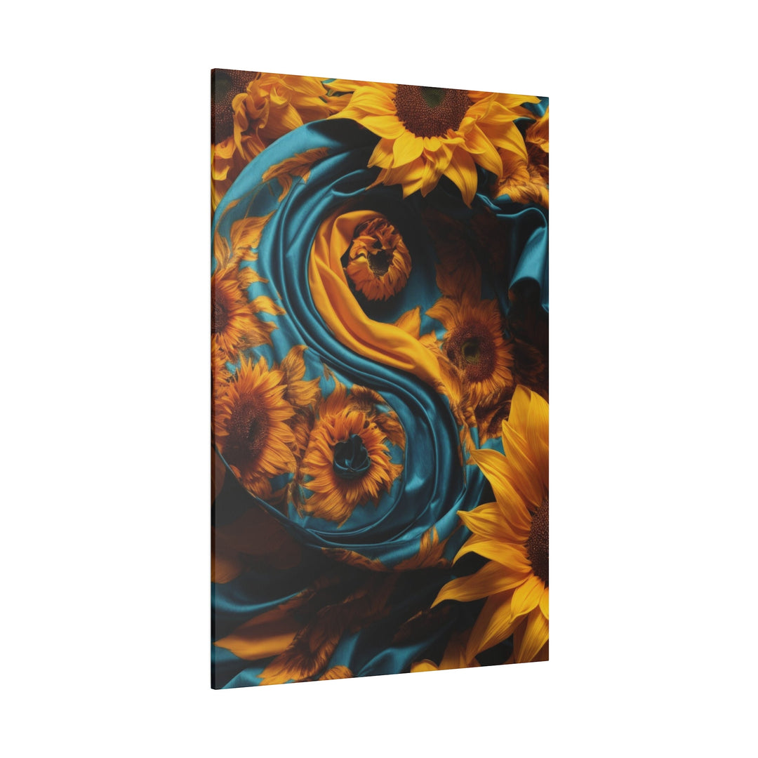 Sunflower Satin Swirl - Matte Canvas - Canvas - g(0D·IO) - 32" x 32" (Square) - 0.75'' -