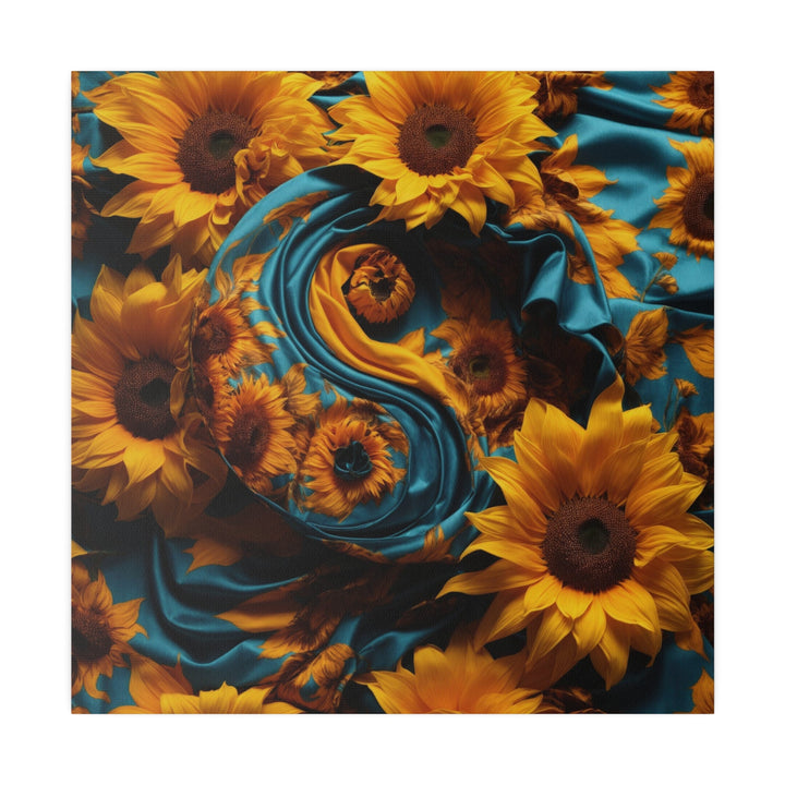 Sunflower Satin Swirl - Matte Canvas - Canvas - g(0D·IO) - 32" x 32" (Square) - 0.75'' -