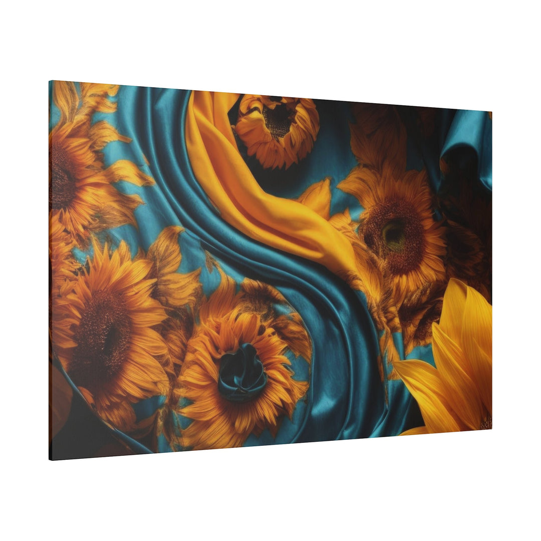 Sunflower Satin Swirl - Matte Canvas - Canvas - g(0D·IO) - 32" x 32" (Square) - 0.75'' -