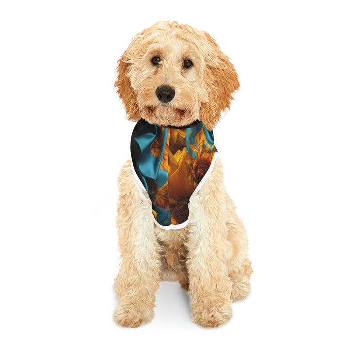 Sunflower Satin Swirl - Pet Hoodie - Pets - g(0D·IO) - XXS - Black Rib -