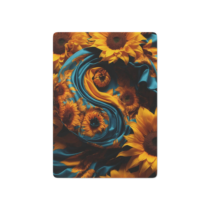 Sunflower Satin Swirl - Poker Cards - Paper products - g(0D·IO) - 2.47" x 3.47" - White - Semi Glossy