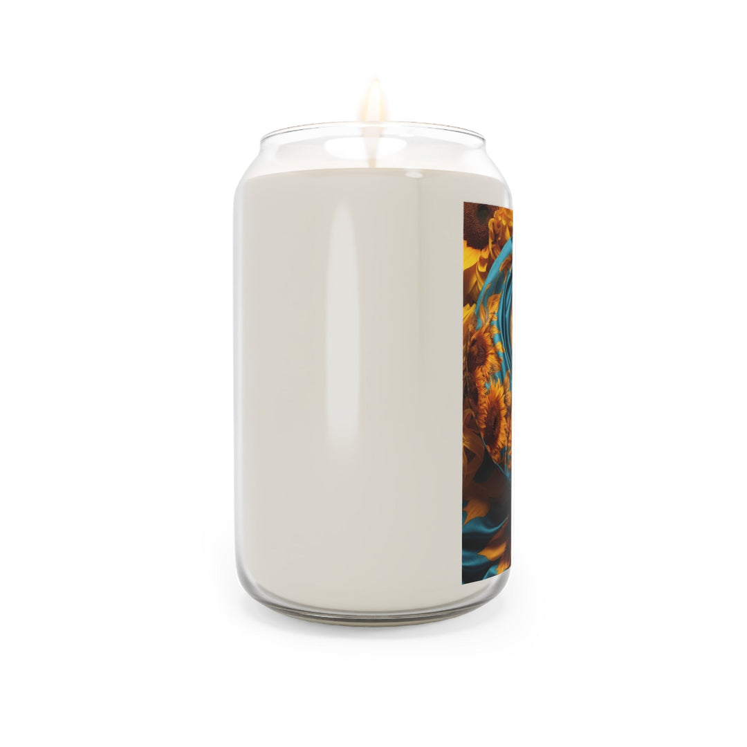 Sunflower Satin Swirl - Scented Candle - Home Decor - g(0D·IO) - Vanilla Bean - 13.75oz -