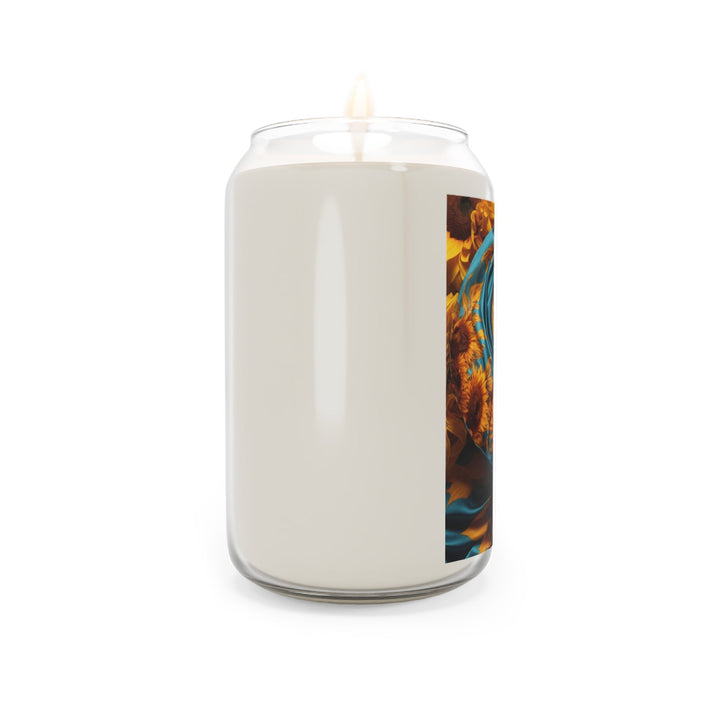Sunflower Satin Swirl - Scented Candle - Home Decor - g(0D·IO) - Vanilla Bean - 13.75oz -