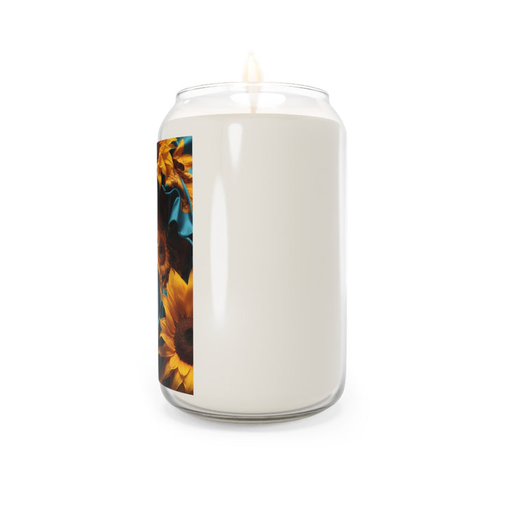 Sunflower Satin Swirl - Scented Candle - Home Decor - g(0D·IO) - Vanilla Bean - 13.75oz -