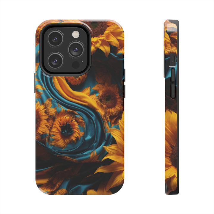 Sunflower Satin Swirl - Tough Phone Case - Phone Case - g(0D·IO) - iPhone 14 Pro - -