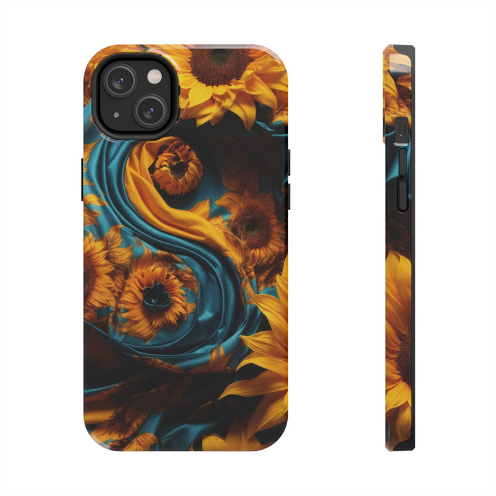 Sunflower Satin Swirl - Tough Phone Case - Phone Case - g(0D·IO) - iPhone 14 Plus - -