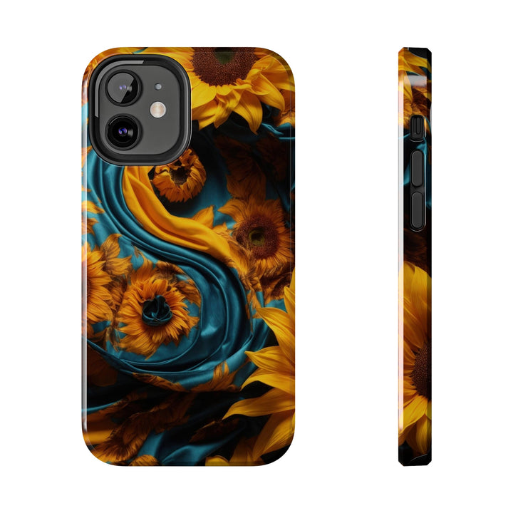 Sunflower Satin Swirl - Tough Phone Case - Phone Case - g(0D·IO) - iPhone 12 Mini - -