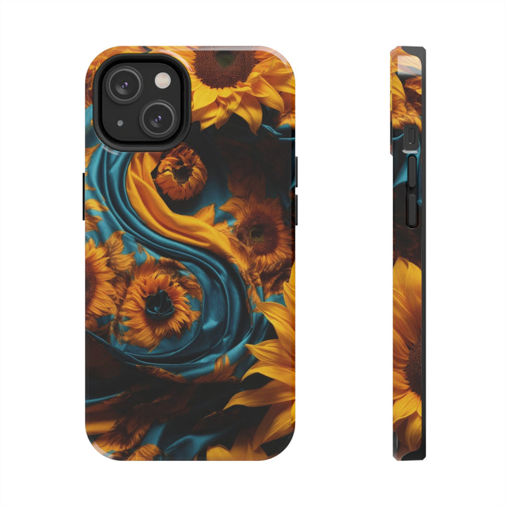 Sunflower Satin Swirl - Tough Phone Case - Phone Case - g(0D·IO) - iPhone 14 - -