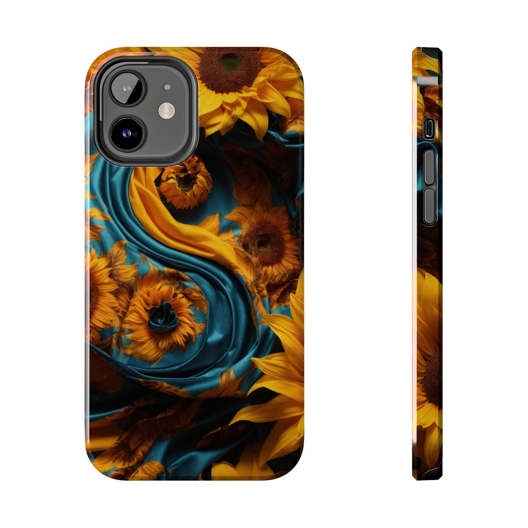 Sunflower Satin Swirl - Tough Phone Case - Phone Case - g(0D·IO) - iPhone 12 - -