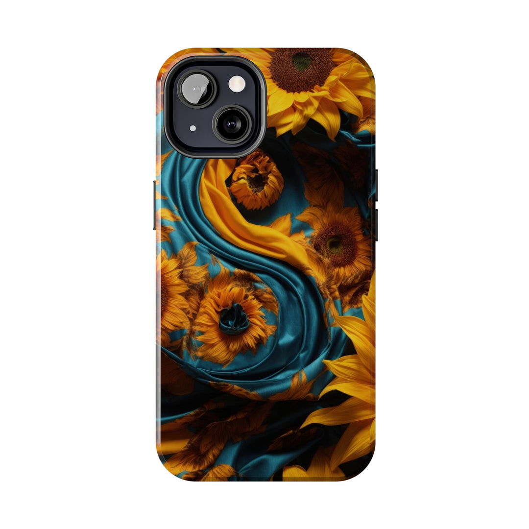 Sunflower Satin Swirl - Tough Phone Case - Phone Case - g(0D·IO) - iPhone 13 Mini - -