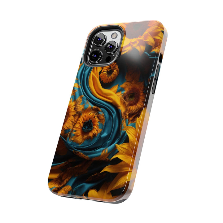 Sunflower Satin Swirl - Tough Phone Case - Phone Case - g(0D·IO) - iPhone 13 Mini - -