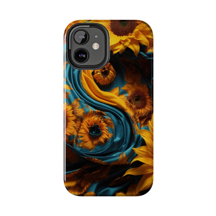 Sunflower Satin Swirl - Tough Phone Case - Phone Case - g(0D·IO) - iPhone 13 Mini - -