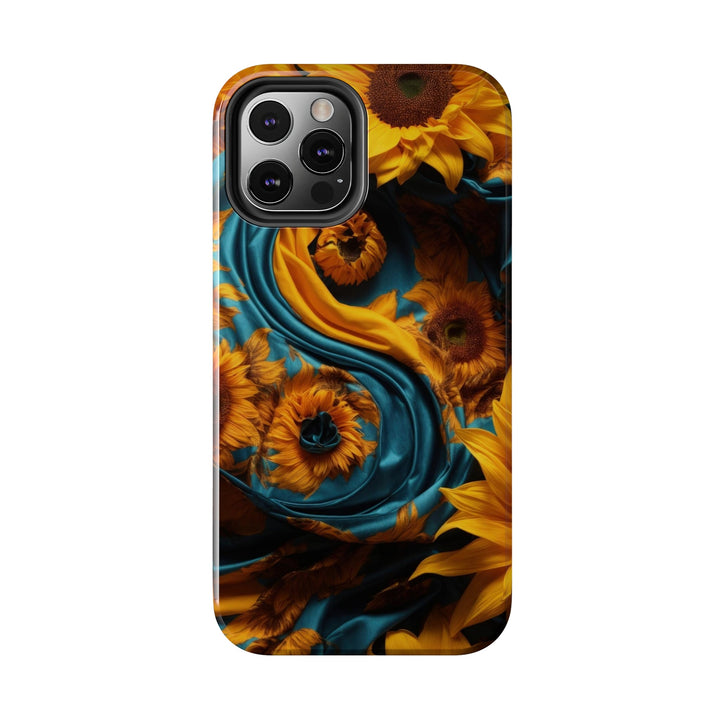 Sunflower Satin Swirl - Tough Phone Case - Phone Case - g(0D·IO) - iPhone 13 Mini - -