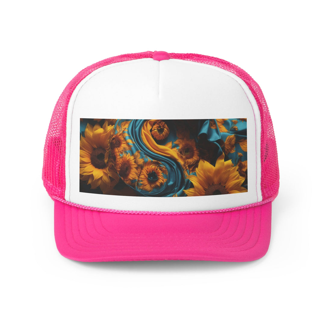 Sunflower Satin Swirl - Trucker Hat - Hats - g(0D·IO) - Pink - One size -