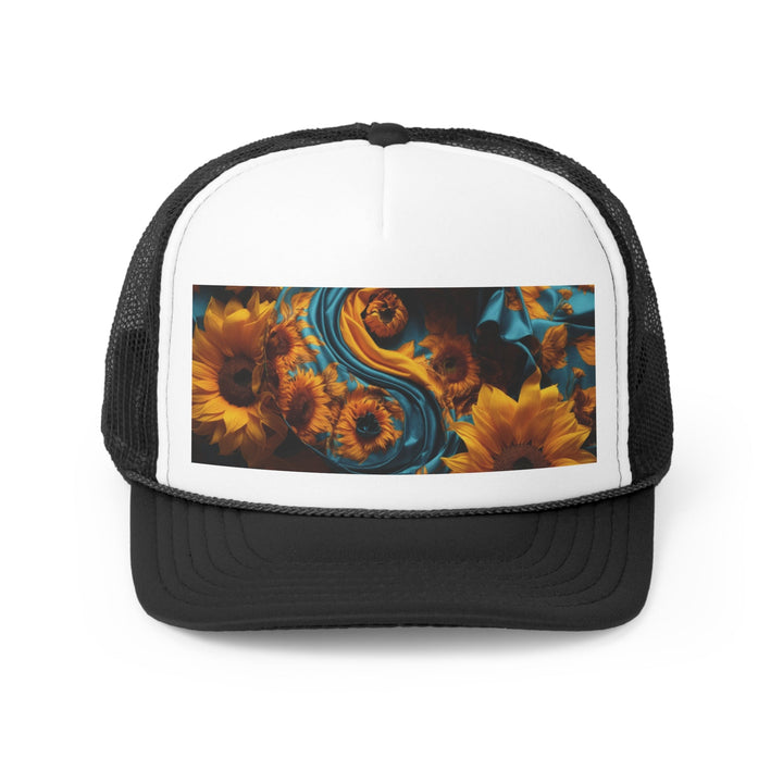 Sunflower Satin Swirl - Trucker Hat - Hats - g(0D·IO) - Black - One size -