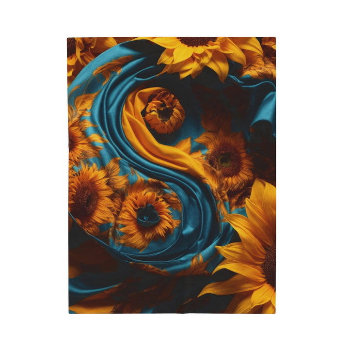 Sunflower Satin Swirl - Velveteen Plush Blanket - All Over Prints - g(0D·IO) - 30" × 40" - -