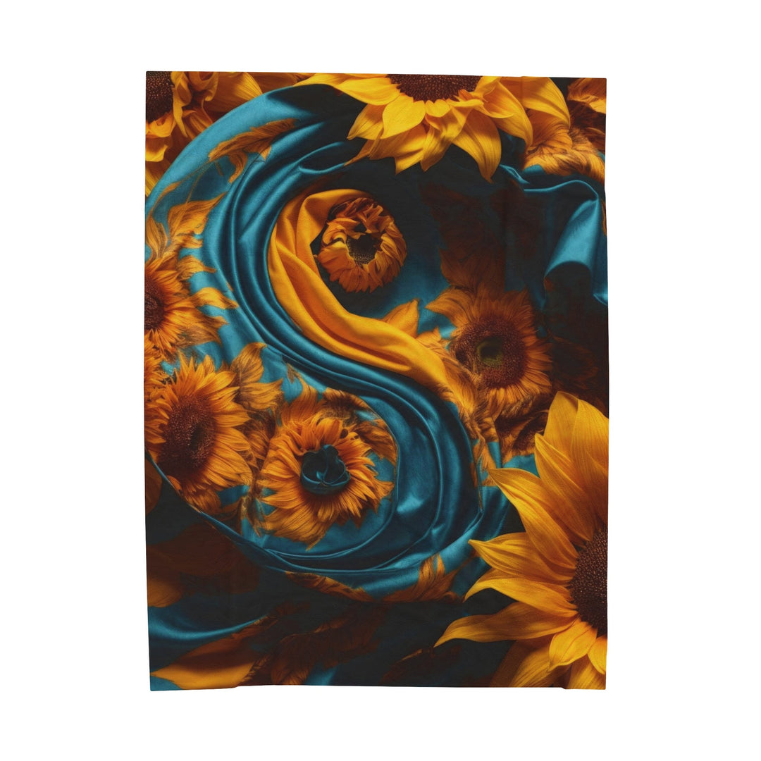 Sunflower Satin Swirl - Velveteen Plush Blanket - All Over Prints - g(0D·IO) - 60" × 80" - -