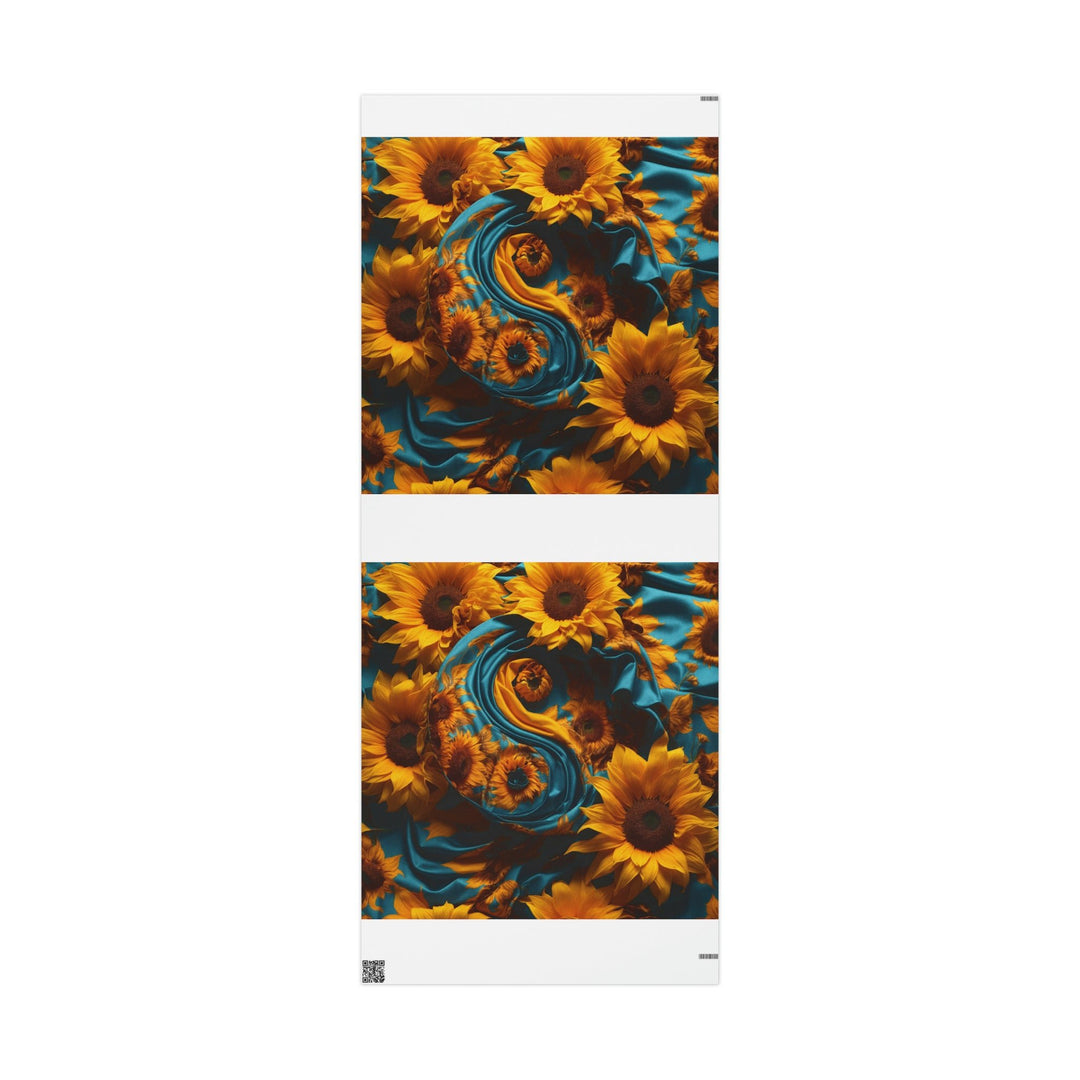 Sunflower Satin Swirl - Wrapping Paper - Home Decor - g(0D·IO) - 30'' x 72'' - Matte -