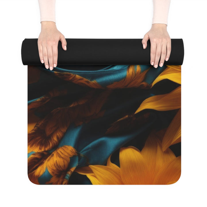Sunflower Satin Swirl - Yoga Mat - Home Decor - g(0D·IO) - 24” x 68” - -