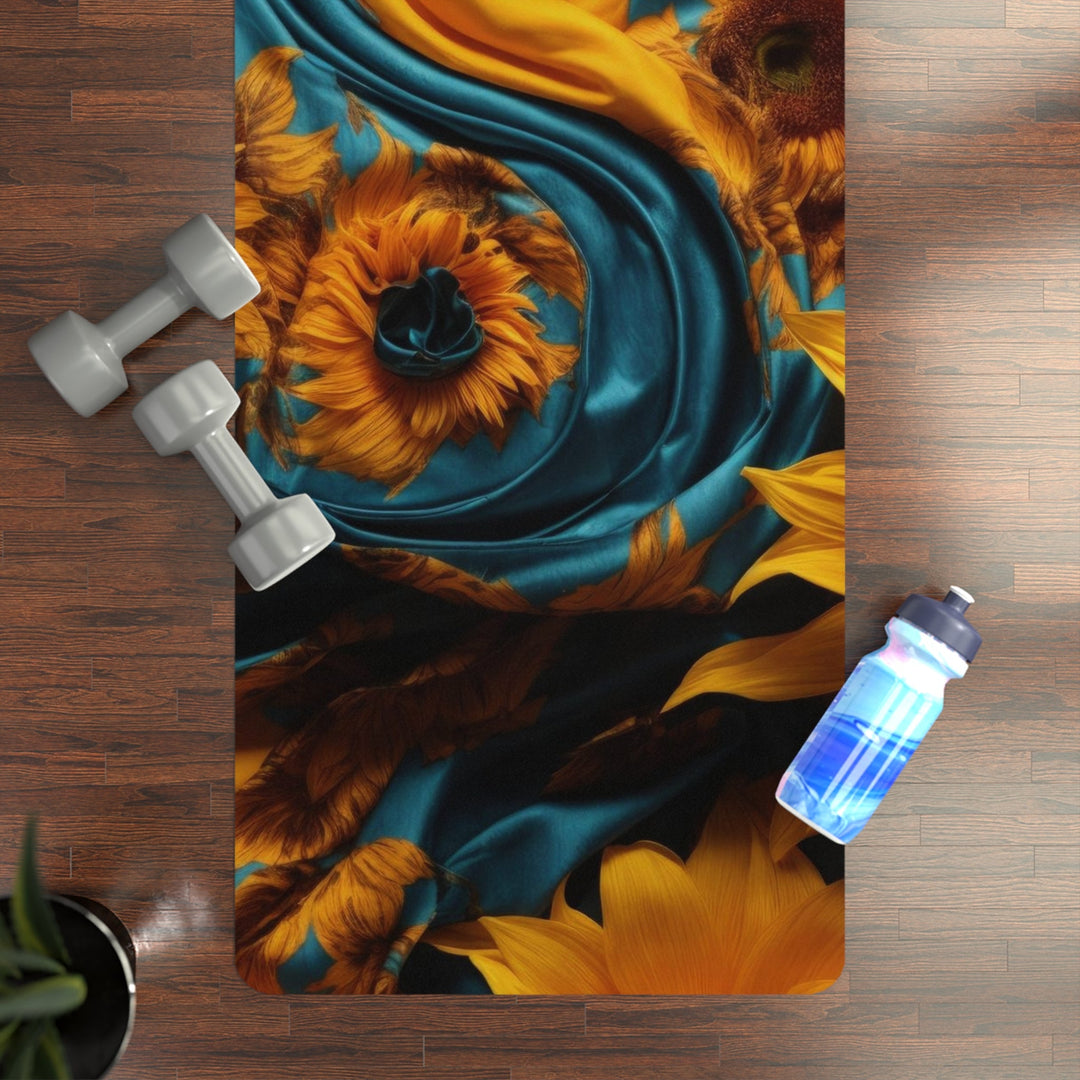 Sunflower Satin Swirl - Yoga Mat - Home Decor - g(0D·IO) - 24” x 68” - -
