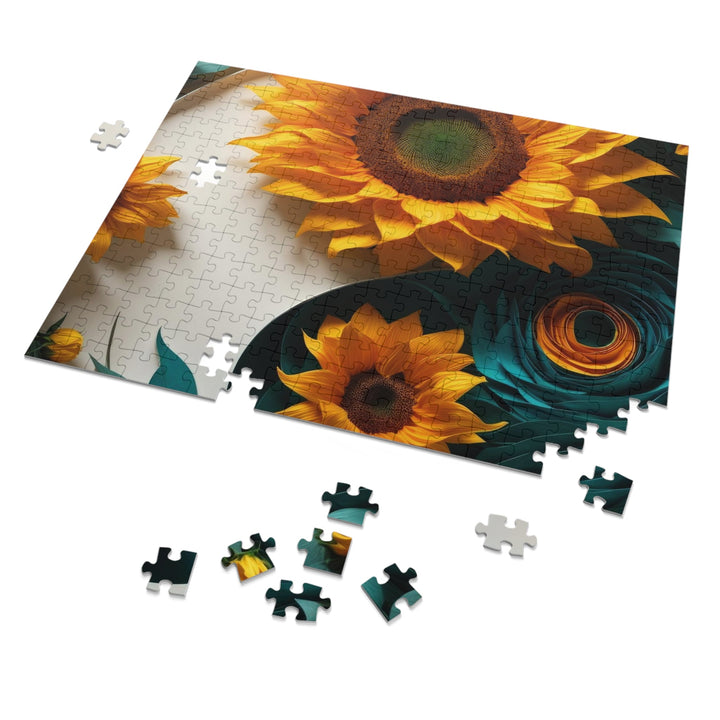 Sunflower Turquoise Elegance - Jigsaw Puzzle (100, 252, 500, 1000 pieces) - Puzzle - g(0D·IO) - 29.25" × 19.75" (1000 pcs) - -