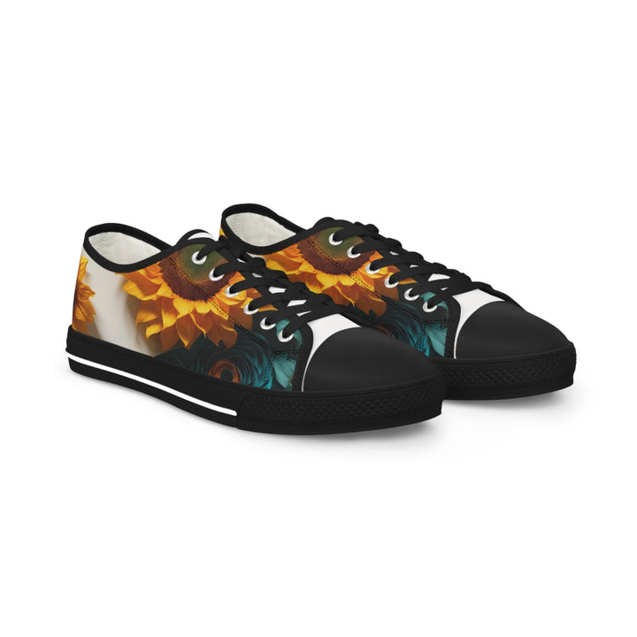 Sunflower Turquoise Elegance - Men's Lowtop Sneakers - Shoes - g(0D·IO) - US 5 - Black sole -